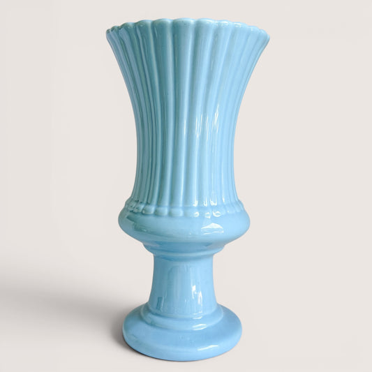 Fluted Vase - Soft Blue