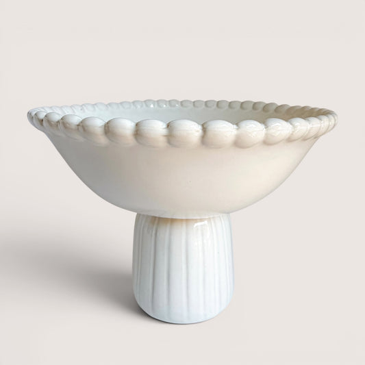 Ivory Pedestal Bowl