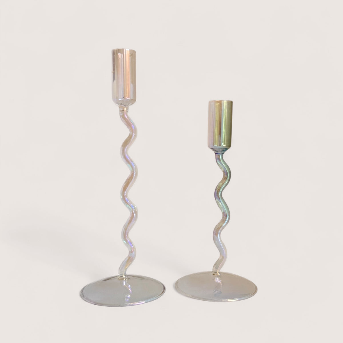 Aura Glass Candle Holders – Set